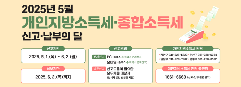1, 2025년 5월 개인지방소득세 종합소득세 신고 납부의 달